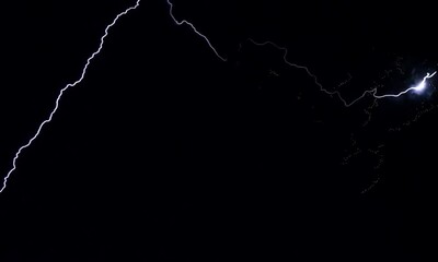 a striking image of white lightning bolts against a black background.