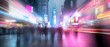 © Prompt2image - Blurred background of people walking in the city at night with motion blur