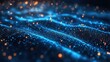 © harryaishi - Abstract representation of glowing blue waves with sparkling particles.