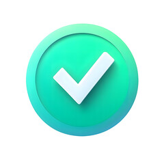 Aufkleber - Green checkmark isolated on transparent background