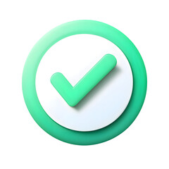 Aufkleber - Green checkmark isolated on transparent background