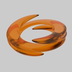 Poster - Abstract Layered Sphere in Warm Hues