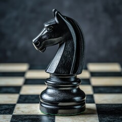 Poster - A chess knight symbolizes strategic thinking and innovative solutions in business and marketing.  It represents a forward-thinking approach.