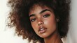 © WS Studio 1985 - Confident Young Model with Radiant Skin Posing Elegantly Against a Minimalist Background, Showcasing True Beauty and Charm in a Chic Fashion Portrait