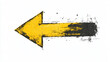 © Yuwarin - A yellow arrow drawn with ink isolated on a white background