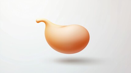 Poster - A stylized illustration of a stomach, showcasing a smooth, rounded shape.