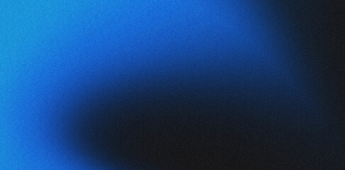 Wall Mural - abstract blue black grainy gradient wave background noise texture shape header backdrop poster banne