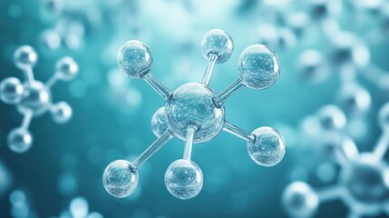 Poster - A close-up of molecular structures in a scientific context, illustrating atomic connections.