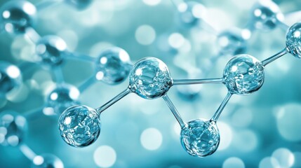 Poster - Close-up of molecular structures representing scientific concepts in a visually appealing manner.