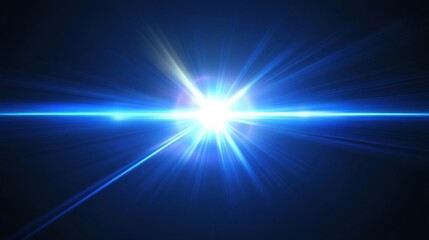 Wall Mural - stunning blue light burst with radiating rays and soft glowing effects on a dark background ideal fo