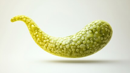 Aufkleber - A stylized, organic shape resembling a green, textured seed or pod.