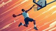 © Cloudy - Dynamic Slam Dunk Illustration