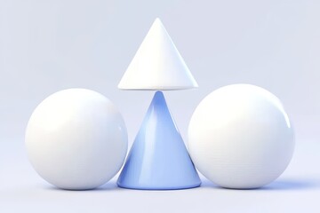 This is a three-dimensional rendering of a metallic top spinning atop a geometric pyramid and sphere