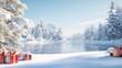 © Chaichana - Festive Winter Sale Banner with Christmas Elements and Snowy Background