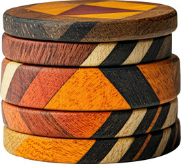 Canvas Print - Stack of Wooden Rounds