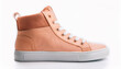 © thoif - Peach Leather High Top Sneakers Casual Women s Shoes Fashion Footwear
