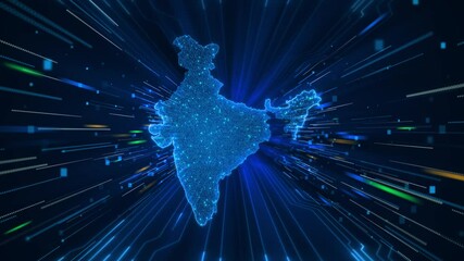 cyber digital india country global tech and innovation, concept stock market economy. satellites pro