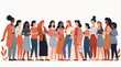 © NoblePix - Illustration of group of women celebrating, celebration of Women's Day.