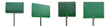 © SnowElf - Green blank empty Road sign collection isolated on transparent background, PNG. Clipart template