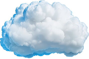 Wall Mural - Fluffy white cloud against blue sky