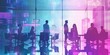 © Football - Business People Silhouette Working Meeting Conference Concept