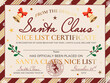 © Anastasia - New Year Official Nice List Certificate, Letter From The Desk Of Santa, North Pole Mail With Golden Elements