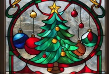 クリスマス雪だるまステンドグラス 無料画像 - Public Domain Pictures