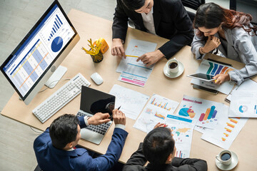 Wall Mural - spreadsheet document information financial startup concept. data and graphs in spreadsheet documents