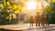 © VirtualVista - Silhouette of a family holding hands against a sunset background, symbolizing unity and the importance of estate planning for asset protection and inheritance.