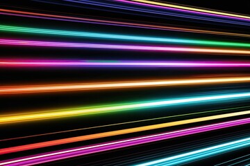Wall Mural - vibrant light trails and motion effects on dark background
