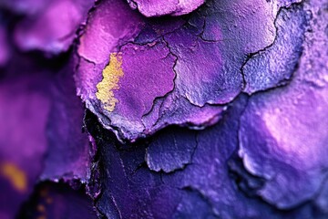 Poster - Close-up shot of purple and yellow paint, suitable for art or design projects