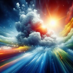 Wall Mural - Cumulonimbus Innovation Towering clouds with an ever changing sh