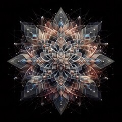Wall Mural - Diamond Lattice Diamonds arranged in a lattice formation creatin