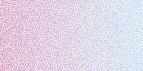 Poster - Abstract Reaction-diffusion Turing pattern natural texture blue, pink gradient color scheme. Linear design with biological shapes. Organic lines Memphis. abstract truing organic wallpaper design.
