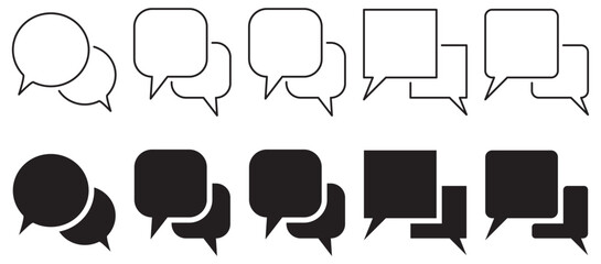 Wall Mural - chat icon vector speech bubble for talk and dialogue