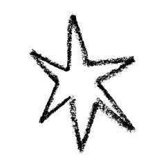 Wall Mural - crayon and pencil textures in stars set. pastel textured figures for kid friendly designs. flat vect