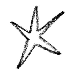 Wall Mural - crayon and pencil textures in stars set. pastel textured figures for kid friendly designs. flat vect