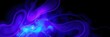 © PuriStudio - Abstract swirling blue and purple patterns on a glowing black background, illustration, purple