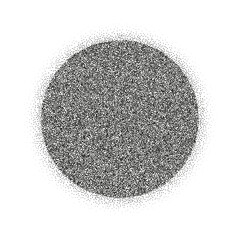 Wall Mural - gradient dots with grainy texture and noise effect. circular halftone sphere with spray pattern and 