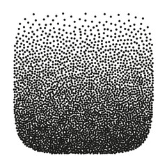 Wall Mural - geometric gradient dot pattern with grainy texture and noise effect. black and white square with dus