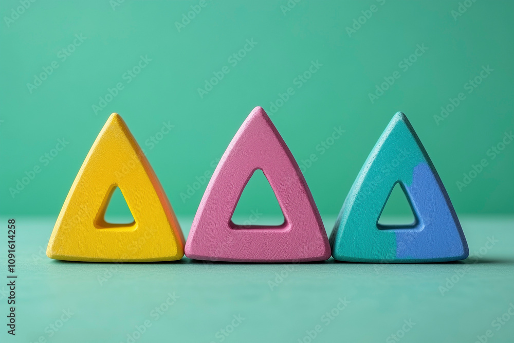 colorful math fractions on the bright backgrounds. interesting math for ...