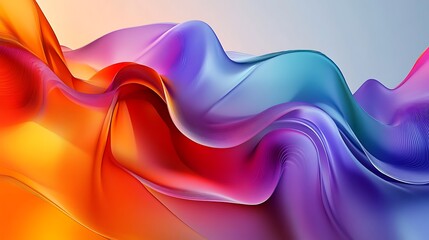 Wall Mural - Brilliant abstract wave masterpiece highlighting flowing textures and vivid colors image