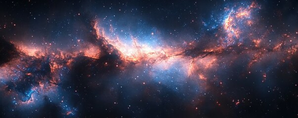 Wall Mural - Time-lapse view of a galaxy rotating slowly, showcasing the dynamic movement of stars and cosmic matter.