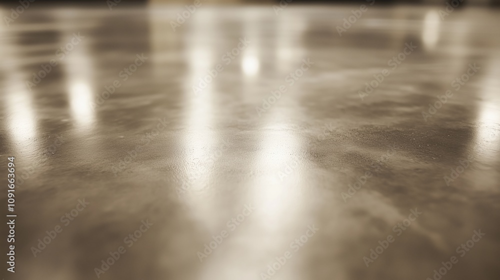 Close-up of polished concrete floor with soft reflections Stock Photo ...