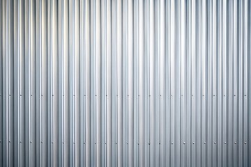 Wall Mural - Close-Up of sheet metal white texture corrugated with little light texture