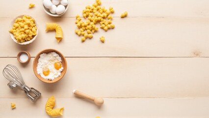 Wall Mural - corn flakes with milk and corn