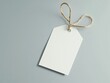 © Alex - Blank Label Name Tag on Grey Background for Product Branding and Labeling Generative AI