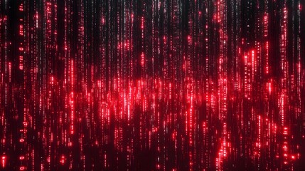 Wall Mural - Abstract matrix red background