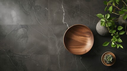 Wall Mural - Modern minimalist table setting with natural elements