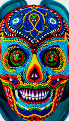 Wall Mural - Day Of The Dead Beaded Skull